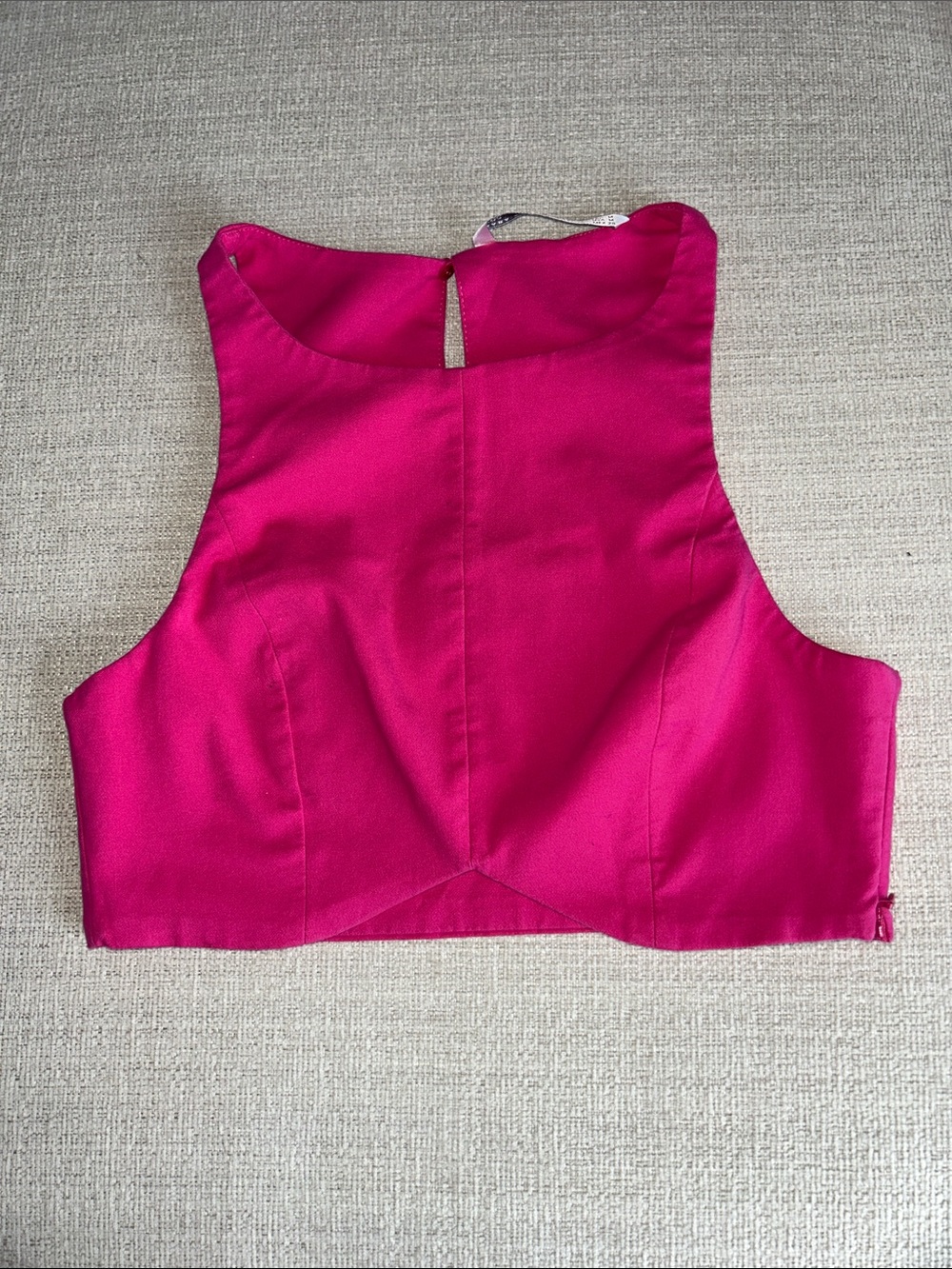 Zara Hot Pink Halter Crop Top